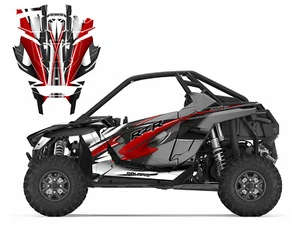 2020-22 Polaris RZR PRO XP graphics wrap decal kit 24 mil racing vinyl #1533 RED - Picture 1 of 20