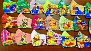 BOGO HANDMADE FACE COVER Adult teen MASK Winnie the Pooh Bear Eeyore piglet - Picture 1 of 12