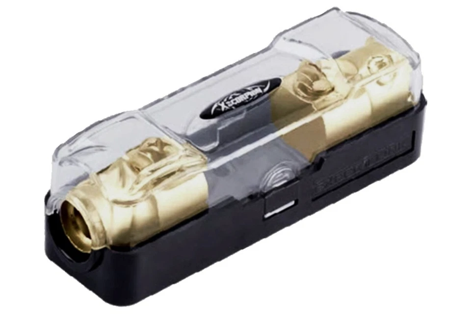 Soporte en línea chapado en oro calibre 0 o 2 con fusible ANL de 200 A estéreo para automóvil automático marino Foto 1 de 1