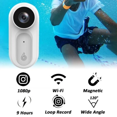 Magnetic Thumb Camera WIFI Cycling Hiking Sports Action Pocket Video Recorder - Image 1 of 4