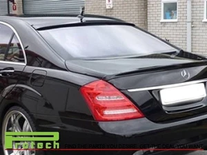 07-13 W221 S350 S550 S600 4Dr Unpainted S63AMG Trunk Spoiler Lip w/ Roof Wing - Picture 1 of 3