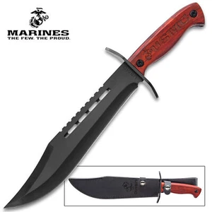 USMC Marines Full Tang Tactical Hunting Fixed Blade Knife | 14 1/2" Overall - Picture 1 of 2