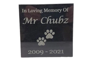 6x6 Pet Memorial Grave Stone Marker Tombstone Garden Plaque Headstone Gift D1 - Picture 1 of 8