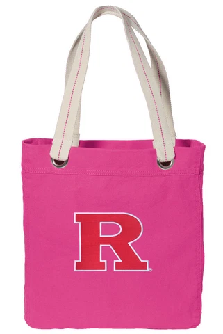 RUTGERS Tote Bag STURDY CANVAS Rutgers University Bag HOT COLORS! FULLY LINED! Cover