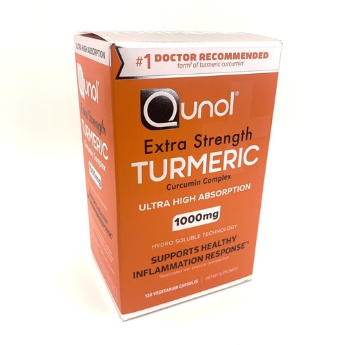 Qunol Extra Strength 1000mg Turmeric Curcumin Complex 120 Vegetarian Capsules eBay