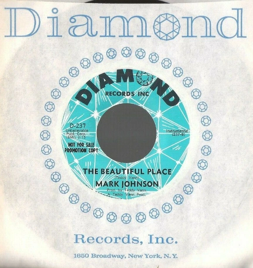 MARK JOHNSON The Beautiful Place / Ode to Otis Redding 45 RECORD MINT STOCK SOUL - Image 1 of 1