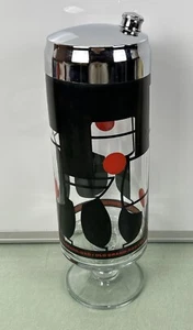 Old Grand-Dad Whiskey Cocktail Shaker Bar Whiskey Red Black Vintage MCM - Picture 1 of 11