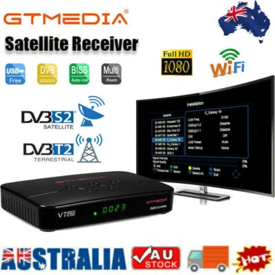 DVB-S/S2X/T2 Digital FullHD Satellite Receiver Decoder HDTV Tuner PVR SAT TV Box - Image 1 of 4