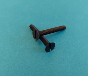 Tornillos/tornillos/sujetores planos avellanados de nailon negro M4 - Imagen 1 de 2