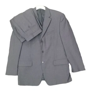 Michael Kors MMK Wool Suit Pinstripe Two-Piece Blazer & Trousers Set Size 43R - Picture 1 of 13
