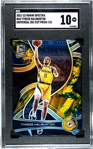2021-22 Panini Spectra Tyrese Haliburton Universal Die-cut /8 SGC 10 Gem Mint - Picture 1 of 2