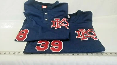 Camiseta deportiva de béisbol vintage 2 Twin Wilson azul malla "KD"/Sundevil/número, para hombre L Foto 1 de 4