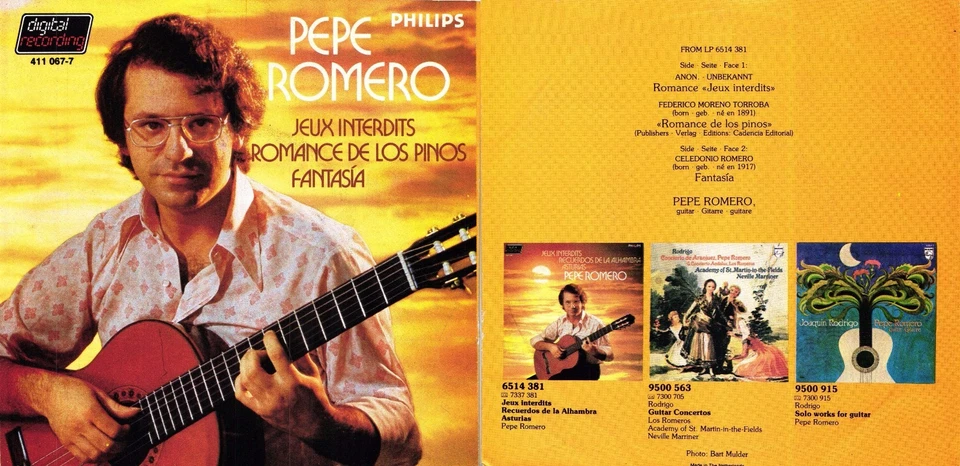 Record 45 RPM Pepe Romero - Romance De Los Pinos Fantasia - Image 1 of 1