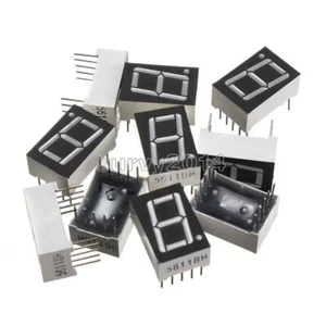 10 PIEZAS Rojo 7 Segmentos 0.5" Pantalla LED Tubo Digital Ánodo Común 1 Bit YL #F18 - Imagen 1 de 4