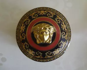 Rosenthal Germany Versace Medusa Porcelain White Interior Round w/Lid Sugar Bowl - Picture 1 of 12