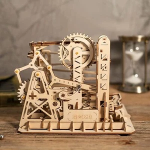 ROKR 3D Wooden Puzzles Marble Run Mechanical Model Kit for Adults Roller Coaster - Picture 1 of 12