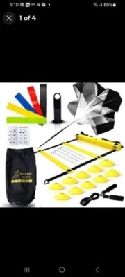 Big B Pro Sports Juego de Entrenamiento de Velocidad y Agilidad | Incluye Escalera, 10 Conos Foto 1 de 3