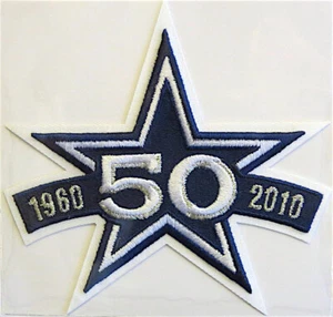  DALLAS COWBOYS ~ PARCHE DEL EQUIPO DE LA NFL 50º ANIVERSARIO SOLO Willabee & Ward USADO 2010 - Imagen 1 de 1