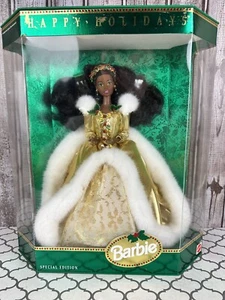 1994 Mattel Special Edition Happy Holidays Barbie #12156 African American Doll - Picture 1 of 3