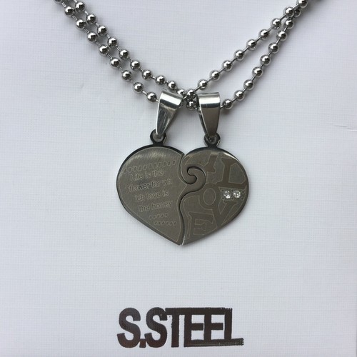 CUORE SPEZZATO DOPPIA COLLANA AMORE SAN VALENTINO INNAMORATI