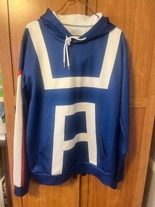 My Hero Academia Boku Izuku Shoto All Might Hoodie Size 2XL Blue & White Hoodie - Picture 1 of 3