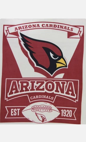 NFL Arizona Cardinals Soft Fleece Throw Blanket  50" X 60" Brand New Cover