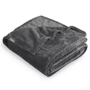 Bare Home Textured Fleece Microplush Blanket - Lightweight Blanket - Ultra Soft - Picture 1 of 42