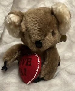 Vintage 1978 Dakin  Koala Bear Valentine Day Heart 6” Plush Stuffed Animal Toy - Picture 1 of 6