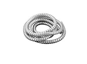 Cable espiral cromado envolvente alambre ordenado 10 mm motocicleta/triciclo 1,5 m de largo - Imagen 1 de 2