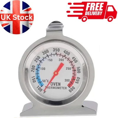 Oven Thermometer Cooker Temperature Stainless Steel Gauge Quality 300ºC UK - Image 1 of 4