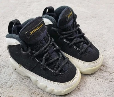 Air Jordan 9 ретро город полета кроссовки ребенка ясельного возраста 4C черный белый 401812-021 - Изображение 1 из 4