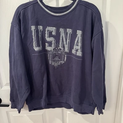 Sudadera De Colección USNA Azul Unisex Talla L Cuello Redondo Academia Naval de Estados Unidos Foto 1 de 4