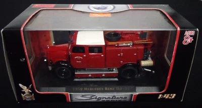 ROAD SIGNATURE SERIES FIRE ENGINE TRUCK 1950 MERCEDES TLF-15 DIE CAST 1:43 NIB - Image 1 of 4