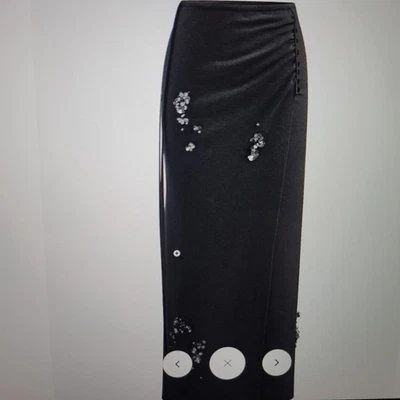 Saia suéter Commense mistura de lã plissada lantejoulas tamanho M - Imagem 1 de 4