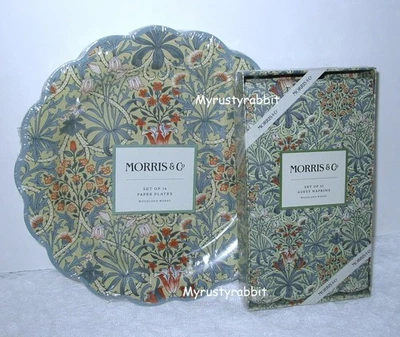 Platos y servilletas de papel William Morris - 48 piezas en total - Woodland Weeds nuevos Foto 1 de 4