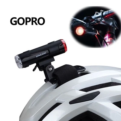 ENLEE Bike Helmet Light Torch USB Recharge Bicycle MTB Front Back Light 200Lumen - Image 1 of 4