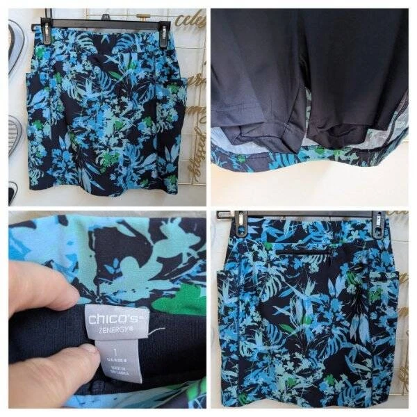 Pantalón Corto Chico's Zenergy Estampado Floral Talla 1 Talla Pequeña/Md Foto 1 de 1