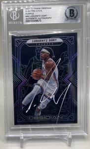 Grabado eléctrico Lu Dort Obsidian 2021-22 púrpura/99 Beckett auténtico firmado automáticamente - Imagen 1 de 4