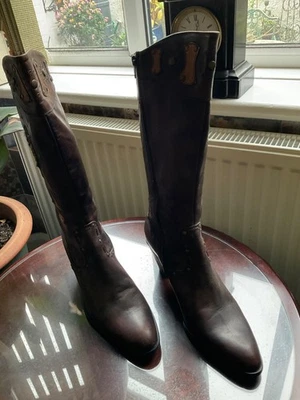 Brown Leather Boots Size 41(8) by Roby & Pier Venezia - Image 1 of 4