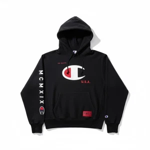 Champion Men's Reverse Weave MCMXIX RWSS Black Pullover Hoodie Small Streetwear - Picture 1 of 8
