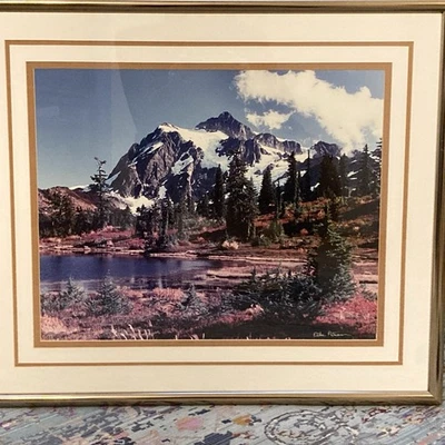 27"W x 23"T Peterson Photography "Mt Shuksan/Autumn", North Cascades, WA, Framed - Image 1 of 4