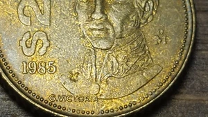 $20 Pesos Guadalupe Victoria Mexico 1985 Variante cola de rata con G separada - Picture 1 of 3