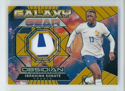 2024-25 Ibrahima Konate Panini Obsidian Gold Flood France Jersey Patch Card 4/10 - Image 1 of 3