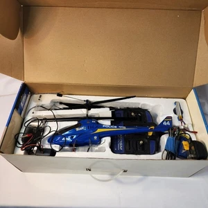Blade CX2 Helicopter Blue Police - For Repair/Parts + Extras - Picture 1 of 13
