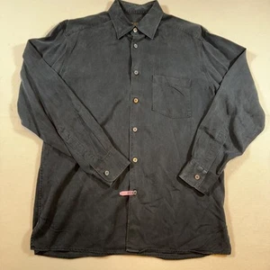 Ermenegildo Zegna Shirt Mens Large Button Up Made in Italy Lyocell Soft Dress - Picture 1 of 7