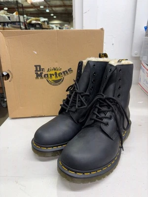 DR. MARTENS ЖЕНЩИН 1460 СЕРЕНА ЧЕРНЫЙ ПОЛИРОВАННЫЙ WYOMING БОТИНКИ - США РАЗМЕР 9 - Изображение 1 из 4