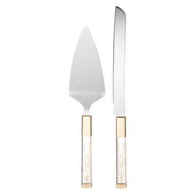 Lenox Opal Innocence Coltello da Torta Fiorito e Servizio, 0,70 LB, Metallizzato - Immagine 1 di 2