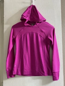 Athleta Girl Hooded Long Sleeve Performance Top Fuscia size medium/8-10 - Picture 1 of 4