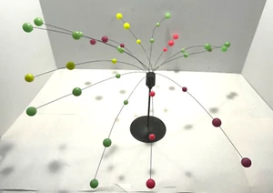 Hippie Metal & Plastic Kinetic Day-Glo Wire Mobile 1960's Psychedelic Cosmic - Bild 1 von 20