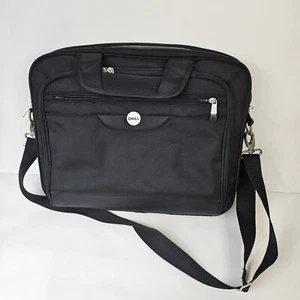 Dell Computer Laptop Briefcase Shoulder/Messenger Nylon Bag Black - Picture 1 of 13